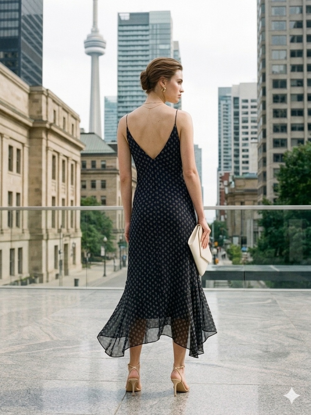 Dennis Merotto 100% Silk Black midi Dress Cocktail Formal, Quiet Luxury Size S - Picture 3 of 14